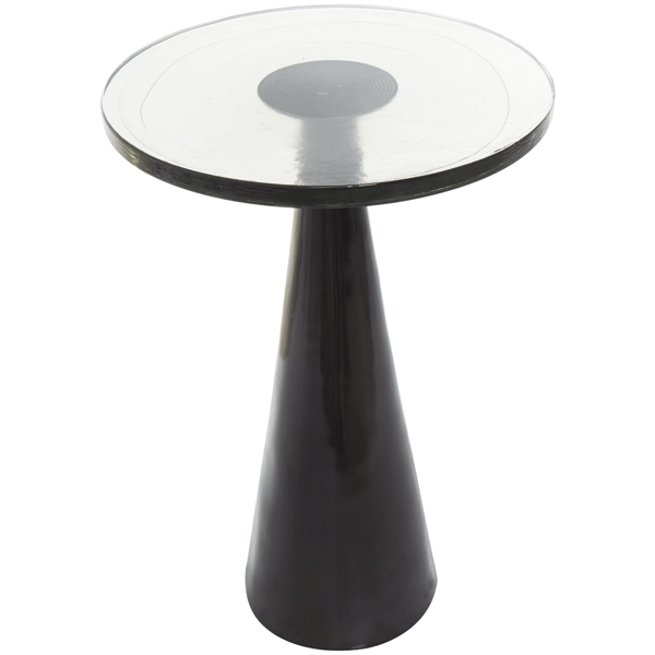 9th & Pike® Modern Black Aluminum Metal Accent Table