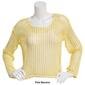Juniors No Comment Shimmer Open Knit Sweater - image 3