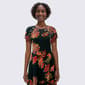 Petite MSK Short Sleeve Grommet Floral Shift Dress - image 3