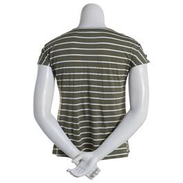 Womens French Laundry Dolman Short Sleeve Tee w/Shoulder Detail