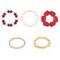 Ashley Cooper&#40;tm&#41; Gold-Tone Red 5pc. Bracelet Set - image 1