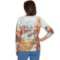 Womens Alfred Dunner Classics Autumn Lake Scene Blouse - image 2