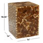 9th & Pike® Contemporary Brown Teak Wood Accent Table - image 3