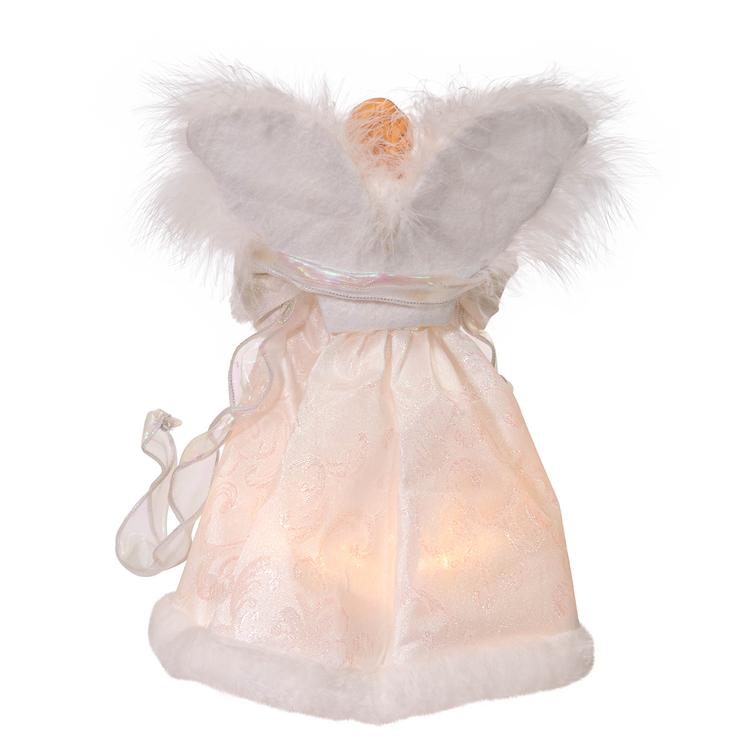 Kurt S. Adler 10in. UL 10-Light White Angel Tree Topper