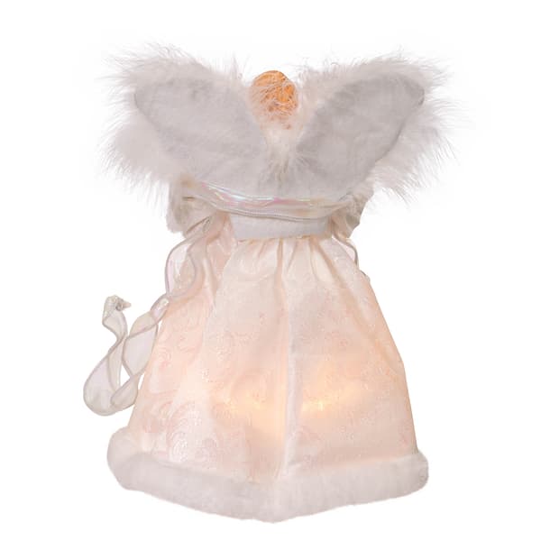 Kurt S. Adler 10in. UL 10-Light White Angel Tree Topper