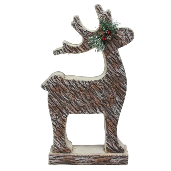 Northlight Rustic Woodland Reindeer Statue Christmas Figure - image 