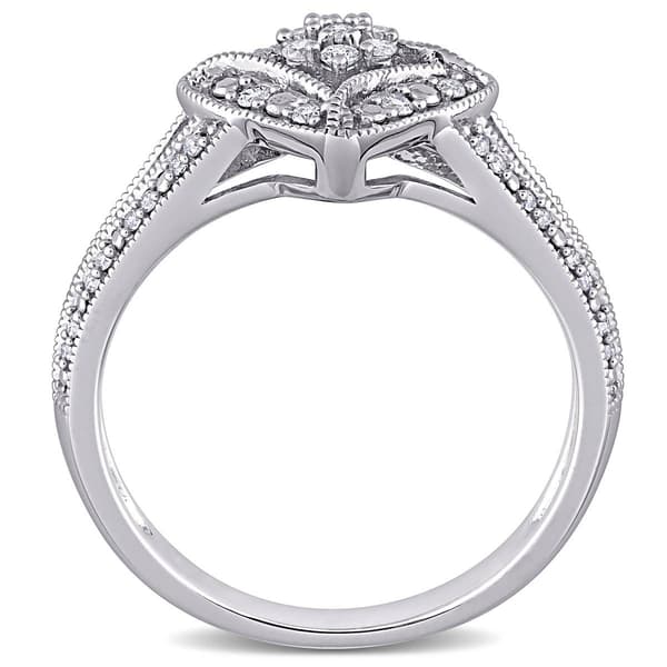 Diamond Classics™ 10kt. White Gold 1/4ct. Diamond Cluster Ring