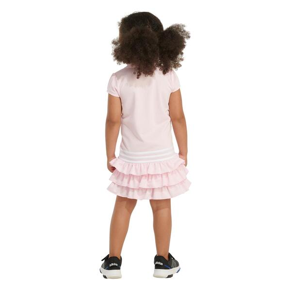 Toddler Girl adidas&#174; Short Sleeve Ruffled Polo Piqu&#233; Dress