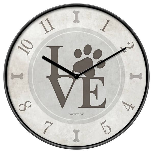 Westclox 10in. Love Paws Wall Clock - image 