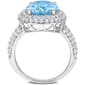 Sophia B 7ctw. Blue Topaz & Sky White Topaz Gemstone Ring - image 3