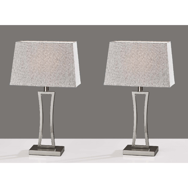 Simplee Adesso Camila White Shade Table Lamp - Set of 2