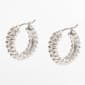 Design Collection Silver-Tone Textured Bubble Earrings - image 1