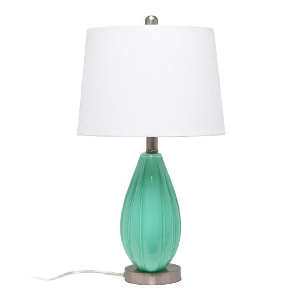 Lalia Home Pleated Table Lamp w/White Fabric Shade