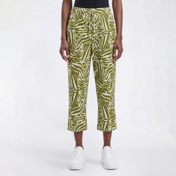 Womens Soho Apparel Abstract Cropped Wide Leg Pants