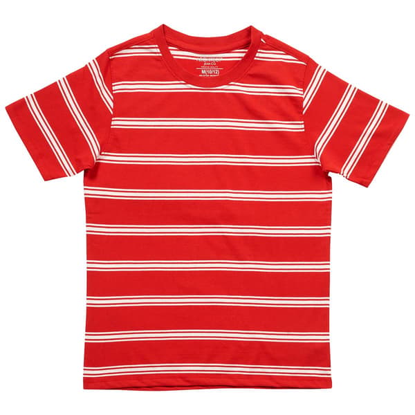 Boys (8-20) Architect(R) Jean Co. Striped Short Sleeve Tee - Red - image 