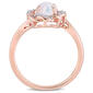 Gemstones Classics&#8482; 10kt. Rose Gold Ethiopian Blue Opal Halo Ring - image 3