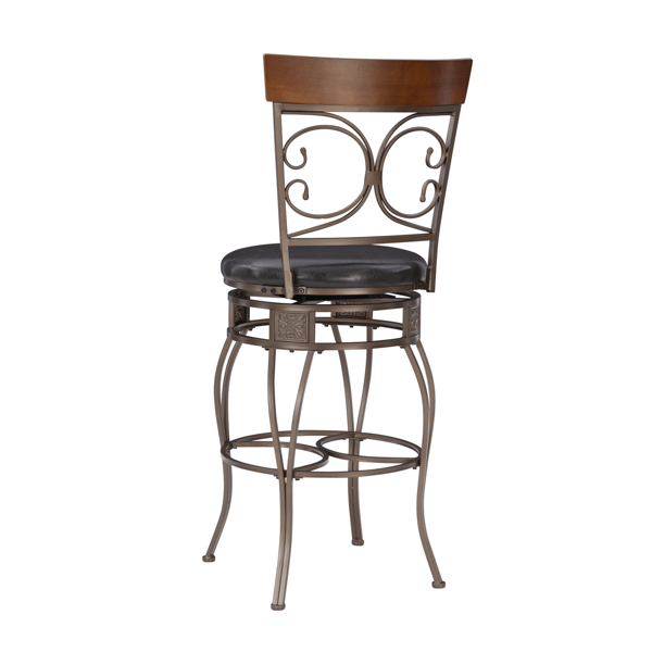Linon Home Decor Bria Dark Bronze Big & Tall Barstool
