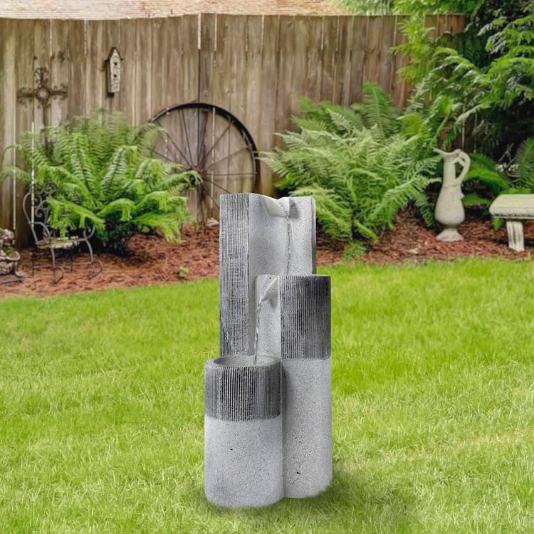 Northlight Seasonal 24in. Speckled Modern Style Rainfall Fountain