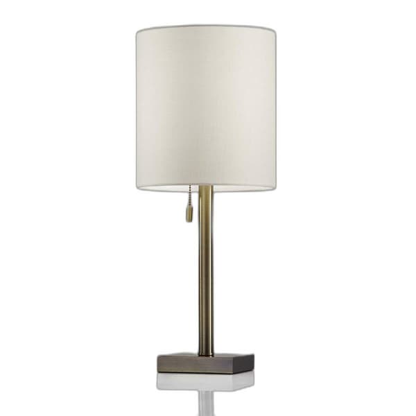 9th & Pike(R) 22in. Antiqued Brass Metal Cylinder Table Lamp
