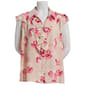 Plus size Calvin Klein Short Sleeve Floral Ruffled Front Blouse - image 1