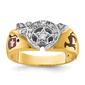 Mens Gentlemens Classics&#40;tm&#41; 14kt. Gold 1/5ctw Diamond Shriner Ring - image 1