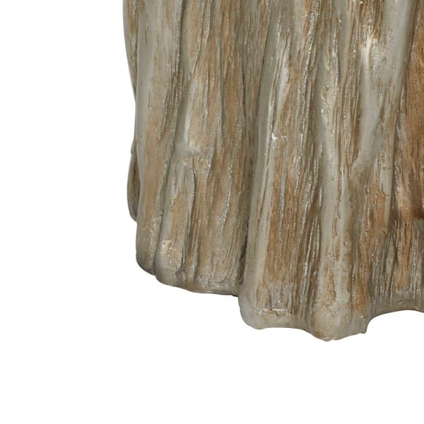 9th & Pike® Gold Fiberglass Eclectic Footstool