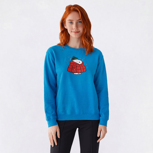 Juniors Peanuts(tm) Snoopy Puffer Fleece Crewneck - image 