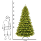 Santa''s Workshop 9ft. Pre-Lit UL Lights Green PVC Tree - image 2