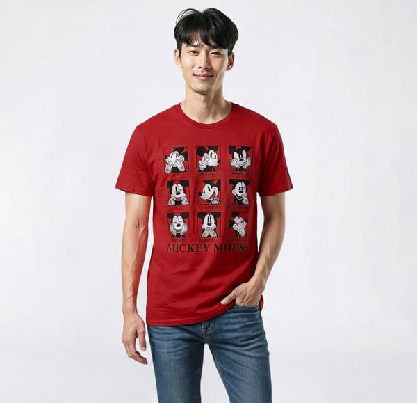Young Mens Disney Moods Of Mickey Short Sleeve Graphic Tee - image 