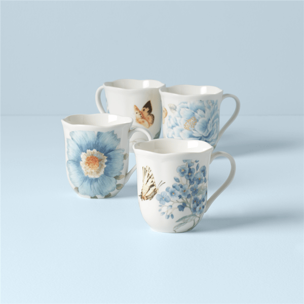 Lenox® Butterfly Meadow® Blue Mugs - Set of 4