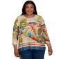 Plus Size Alfred Dunner Tuscany Tuscan Landscape Scenic Blouse - image 1