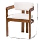 Baxton Studio Carice Modern Cream Boucle Dining Chair - image 7