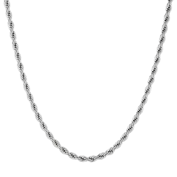 Mens Lynx Stainless Steel 4mm Rope Chain Necklace - image 