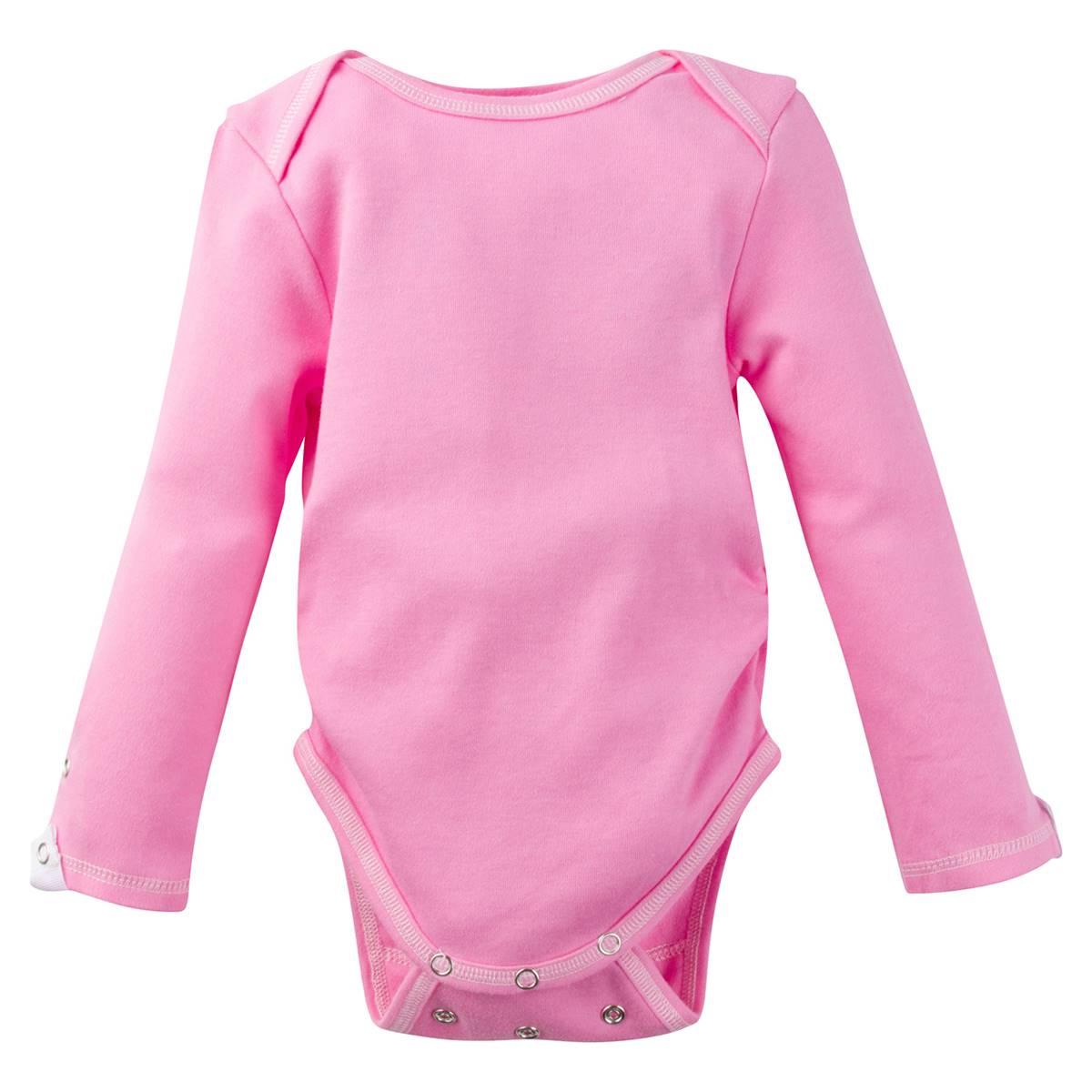 Baby Girl (NB-18M) MiracleWear® Solid Long Sleeve Bodysuit
