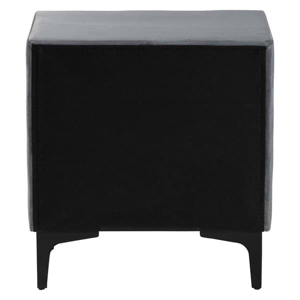 Baxton Studio Etienne Modern Slate Velvet Nightstand
