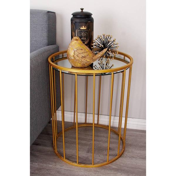 9th & Pike® Gold Metal Contemporary Accent Table - Set of 3