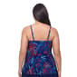 Plus Size American Beach High Low Flounce Tankini Swim Top - image 2