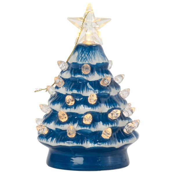 Mr. Christmas 5in. LED Ceramic Nostalgic Frosted Christmas Tree - image 