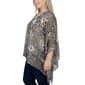 Plus Size NY Collection 3/4 Sleeve Abstract Animal Poncho Blouse - image 3