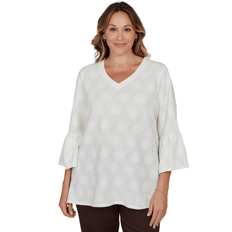 Plus Size Ruby Rd. Romance On The Ranch Medallion Floral Blouse
