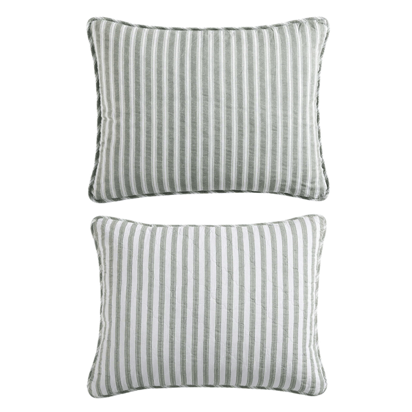 Stone Cottage Willow Way Ticking Stripe Reversible Quilt Set