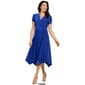 Womens Perceptions Short Sleeve Side Knot Solid Midi Dress - image 5
