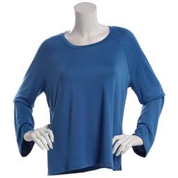 Womens MUK LUKS(R) Cloud Knit Solid Crew Neck Pajama Top