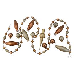 Northlight Beaded Garland Mini Tree Topper and Glass Ornaments
