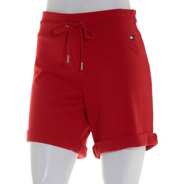 Womens Tommy Hilfiger Sport Embroidered Logo Terry Cuff Shorts - image 