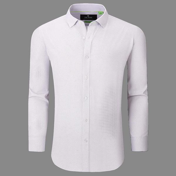 Mens Tom Baine Performance Dress Shirt - White/Grey - image 