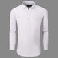 Mens Tom Baine Performance Dress Shirt - White/Grey - image 1