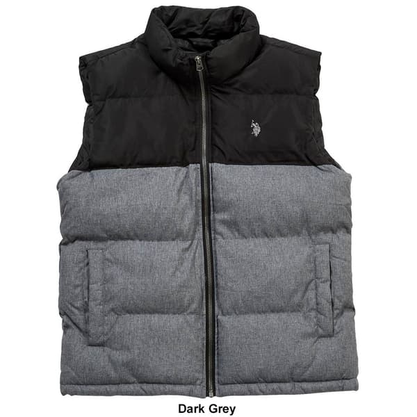 Mens U.S. Polo Assn.&#174; Color Block Puffer Vest