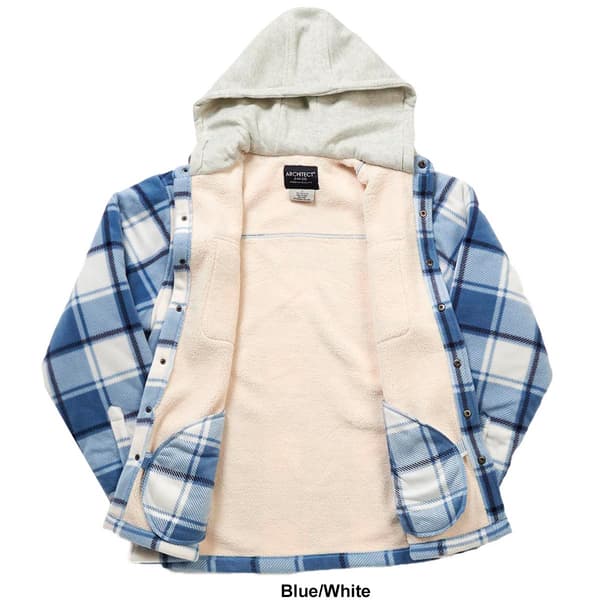 Young Mens Architect® Jean Co. Sherpa Lined Plaid Fleece Jacket