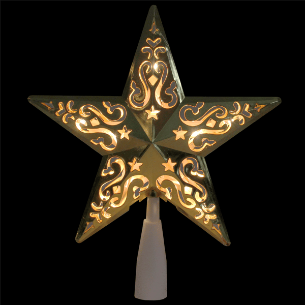 Northlight Lighted Star Cut-Out Design Christmas Tree Topper
